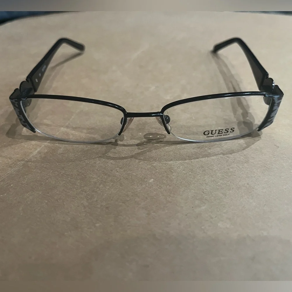 GUESS Leopard Eyeglasses GU1651 GRN Frames Half‎ Rimless 51 18 135 Flex Hinge.